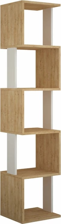 Raft librash - kolonë Piri pakoworld natyrale-bardhë 35x30x161cm