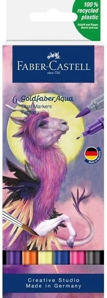 Markera Faber-Castell Goldfaber Aqua Dual, 6 ngjyra