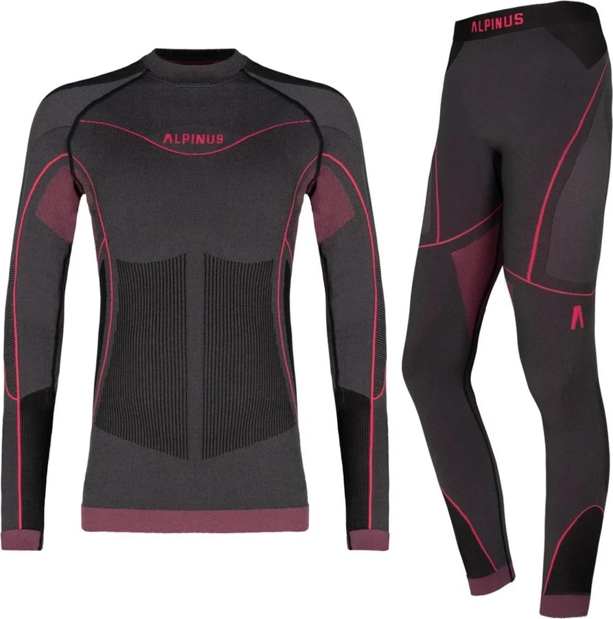 Set termoaktiv për vajza Alpinus Tactical Mora, grafit-roze