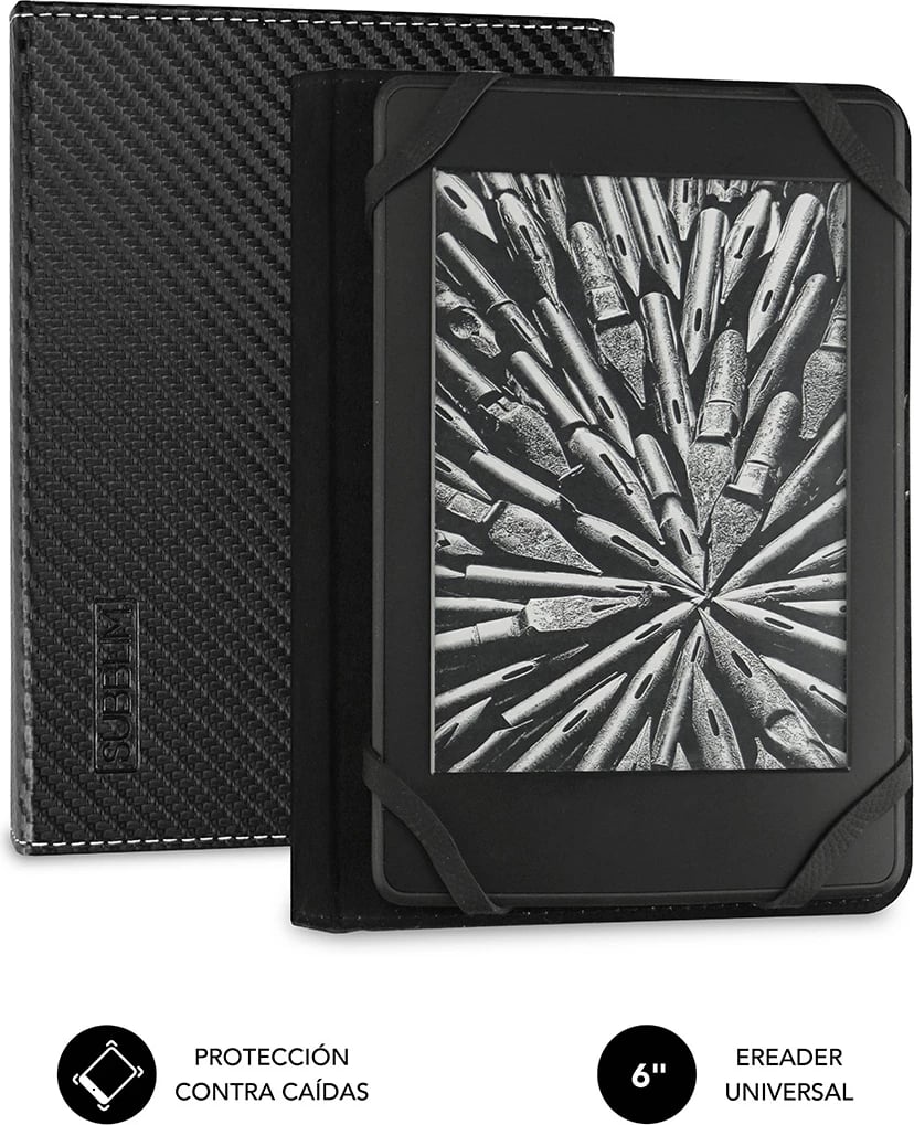 Mbështjellës SUBBLIM CLEVER EBOOK CASE 6" i zi SUB-CUE-1EC001