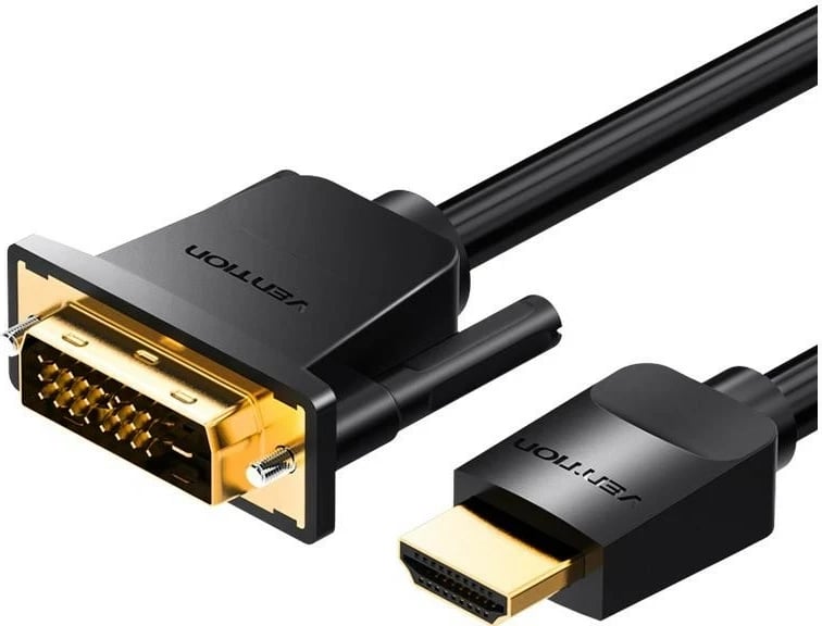 Kabëll HDMI - DVI Vention, 2m, 4K 60Hz, i zi