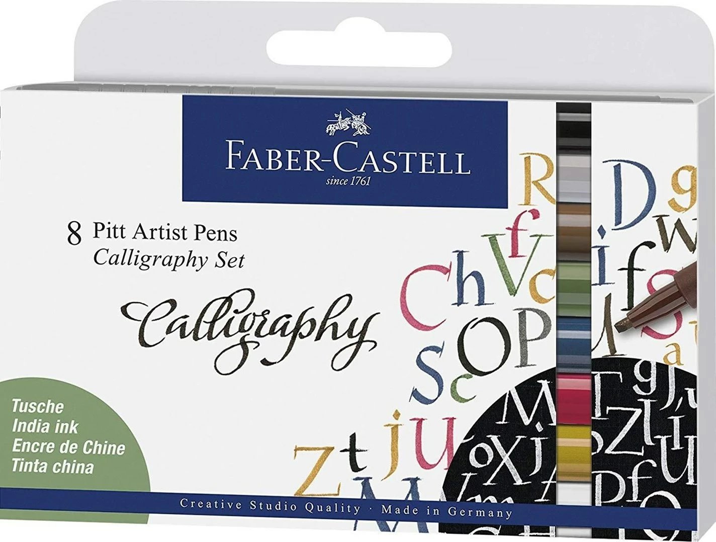 Set kaligrafie Faber-Castell Pitt Artist Pen, 8 copë