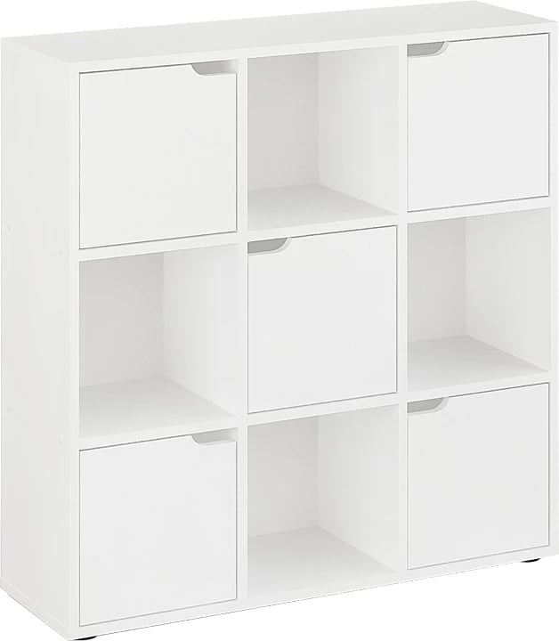 Bibliotekë Bookel pakoworld, ngjyrë e bardhë, 88.5x27.5x89.3cm
