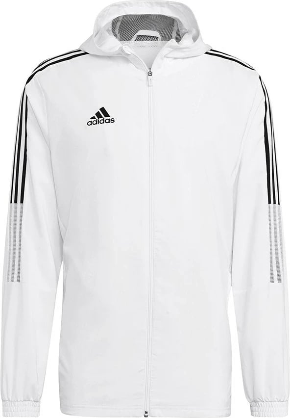 Xhaketë Adidas Tiro 21 Windbreaker për meshkuj, e bardhë