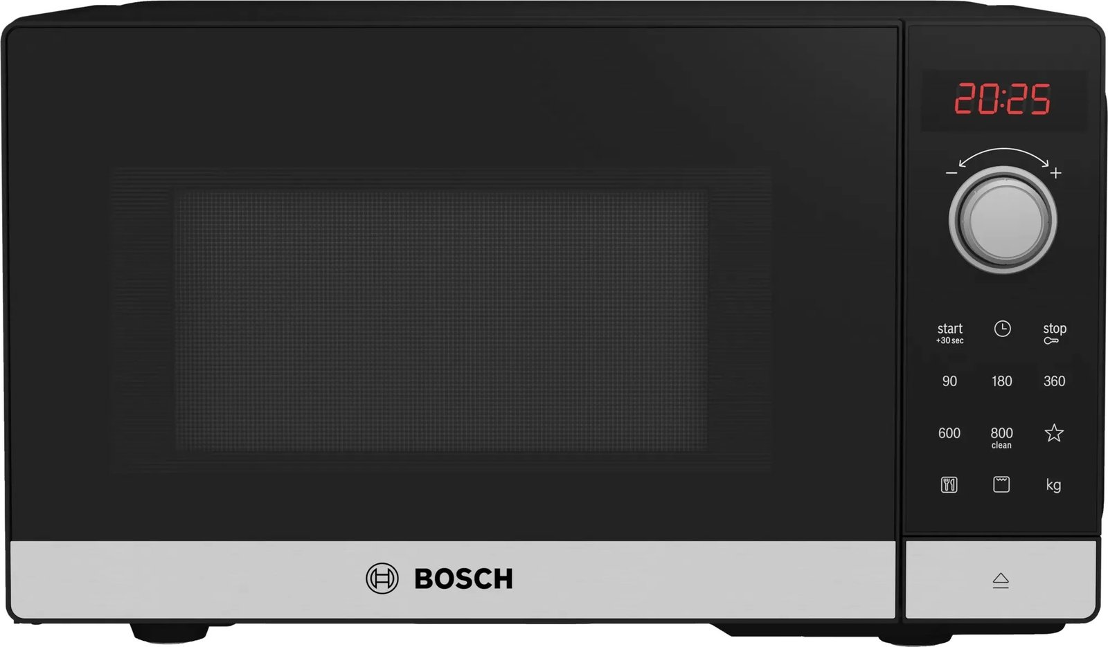 Mikrovalë Bosch Serie 2 FEL023MS2, 20 L, 800 W, Ekran LED, Inoks