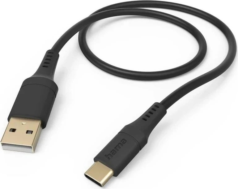 Kabëll Hama Flexible USB-A/USB-C 1.5m i zi