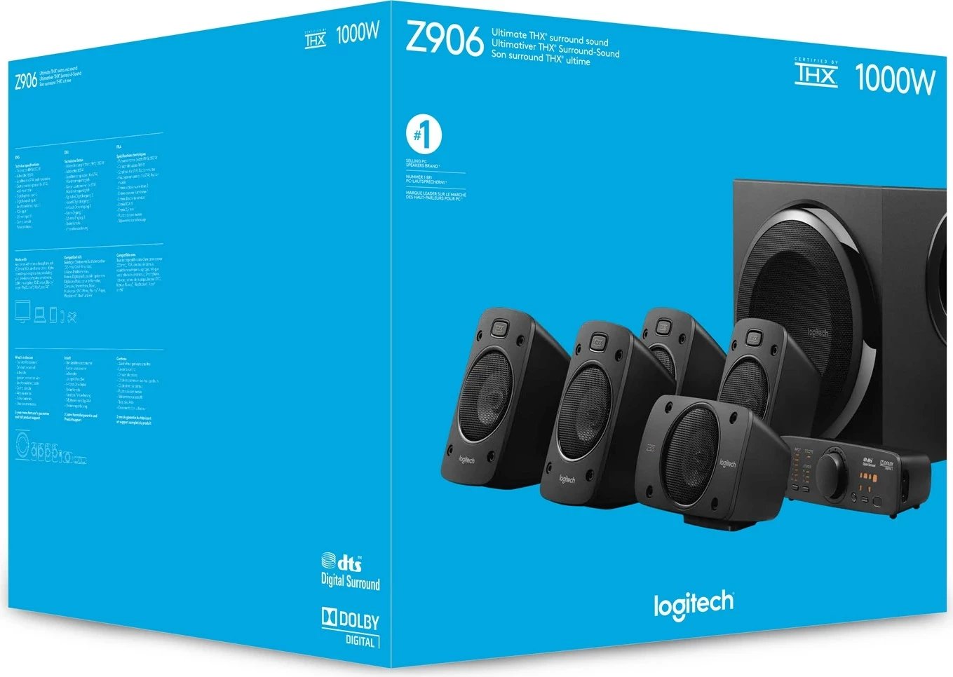 Logitech Surround Sound Speakers Z906 500 W Black 5.1 channels