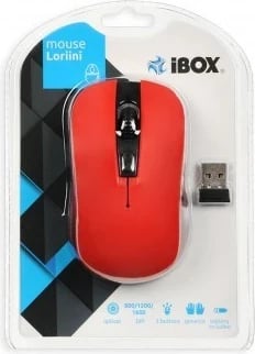 Maus iBox, 1600 DPI, wireless, i kuq 