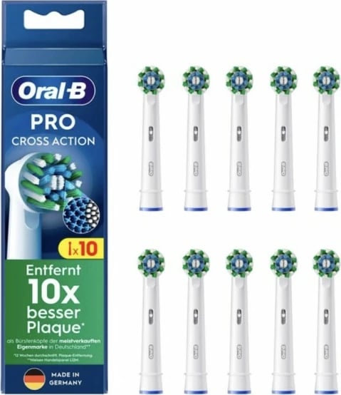 Kokë furçe dhëmbësh Oral-B CrossAction 10 copë, bardhë