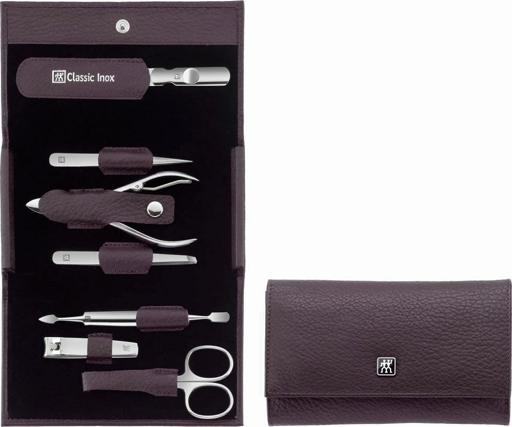 Set udhëtimi ZWILLING Classic Inox, 7 pjesë, kasë vjollcë