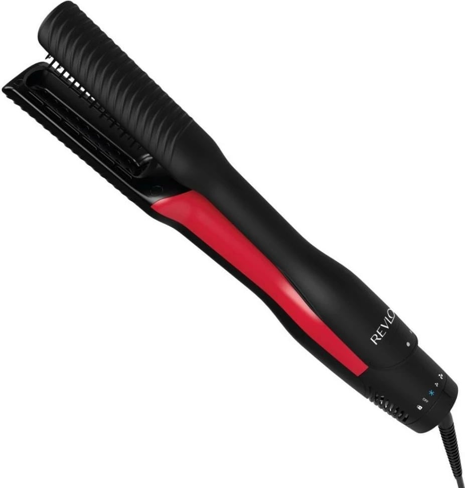 Drejtuese flokësh Revlon One-Step Air Straight RVDR5330E, e zezë-kuqe