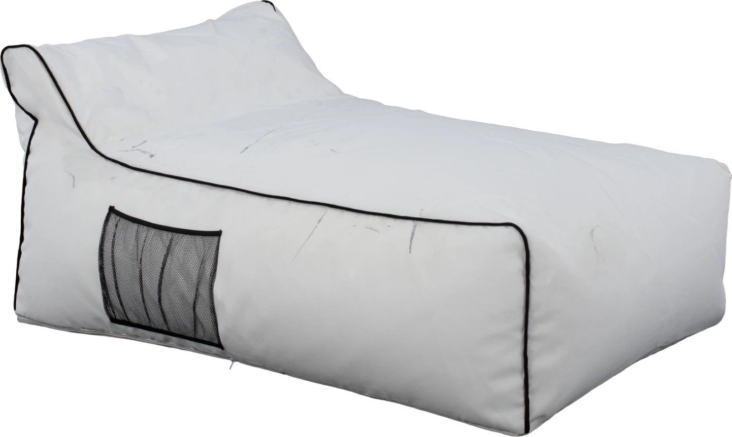 Pouf profesional, textilene, ngjyrë bardhë dhe e zezë, FH5772.01, 88x128x40-60 cm