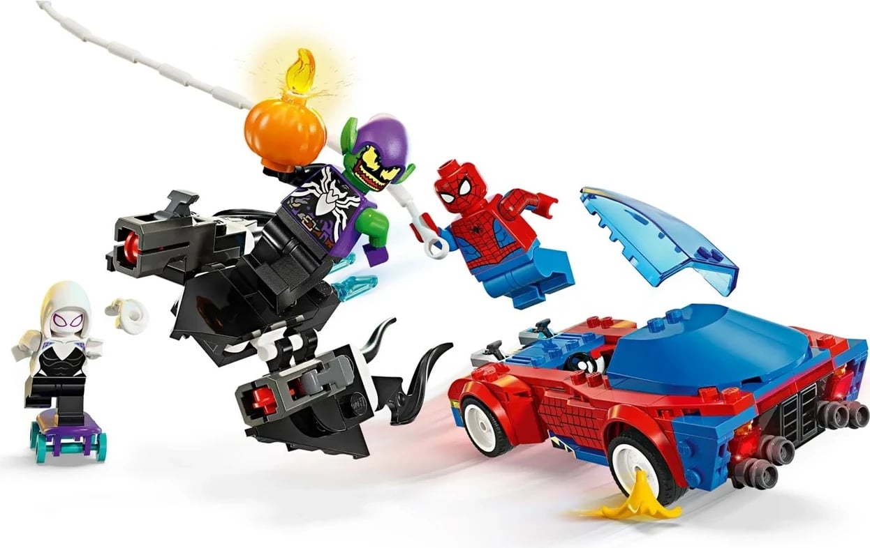 Set LEGO Marvel 76279 Spider-Man Race Car & Venom Green Goblin