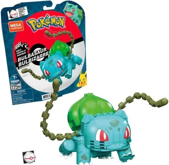 Set ndërtimi MATTEL MEGA Pokémon Bulbasaur, Gjelbër