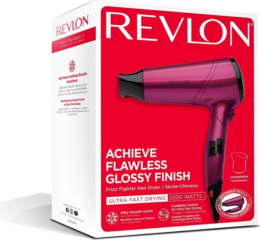 Tharëse flokësh Revlon RVDR5229E, 2200 W, Rozë