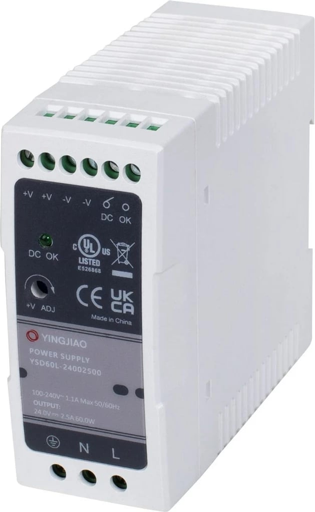 Furnizues energjie Yingjiao YSD60L, 24V, 2.5A, 60W, Bardhë