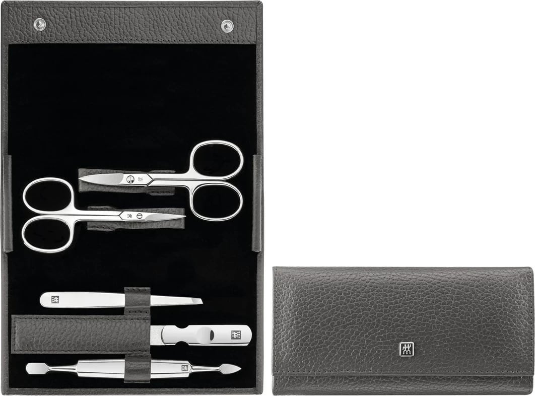 Set udhëtimi ZWILLING Classic Inox, 5 pjesë, Kasë lëkure gri