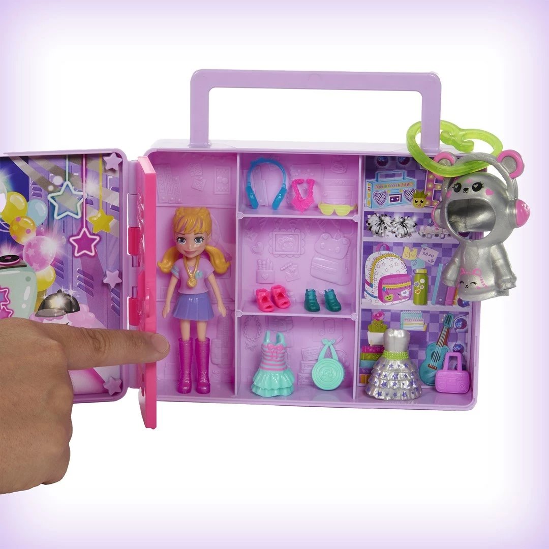 Set lojërash Polly Pocket Disco Dance Fashion Reveal, MATTEL, shumëngjyrësh