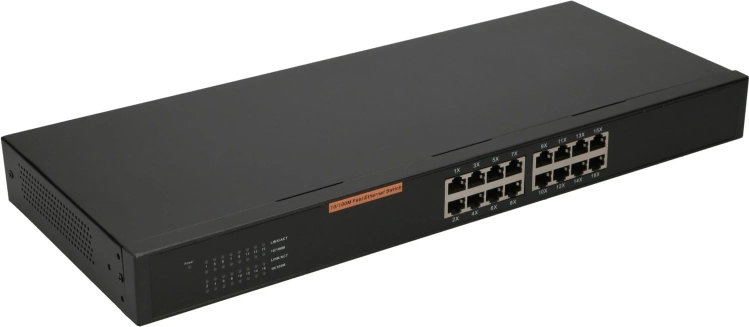 Switch Extralink HEXON 16x 10/100 Mb/s, Desktop, Zi