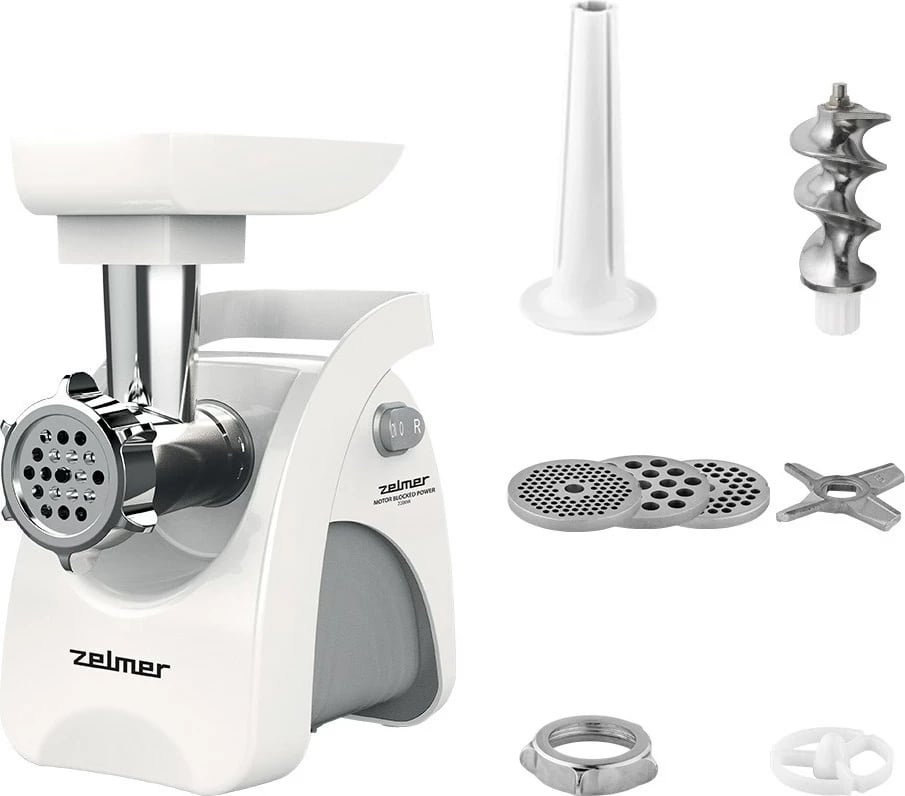 Makinë mishi Zelmer ZMM9801B, 2200 W, Inox, Bardhë