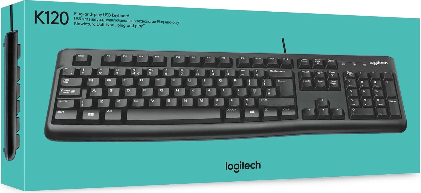 Tastierë Logitech K120, e zezë