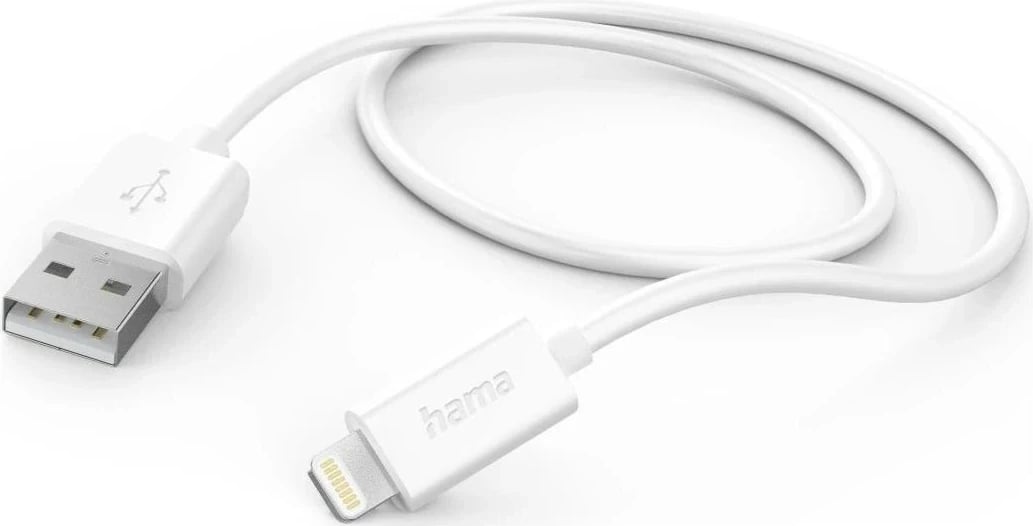 Kabllo Hama USB-A - Lightning, 1,0m, e bardhë