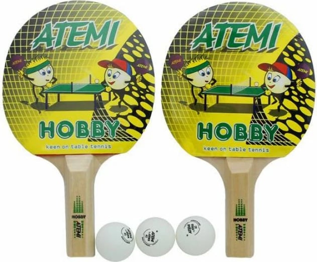Set pingpongu Atemi, për femra e meshkuj, i kuq e zi
