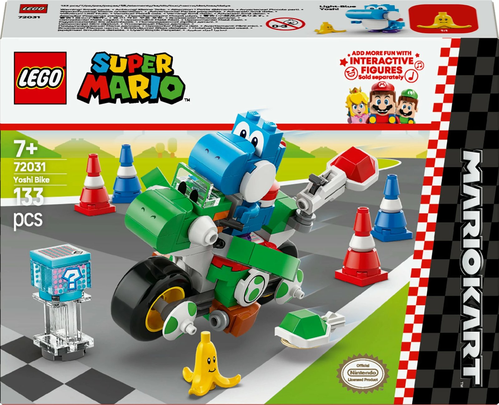 Set ndërtimi LEGO Mario Kart Yoshi Bike, 133 pjesë, shumëngjyrësh