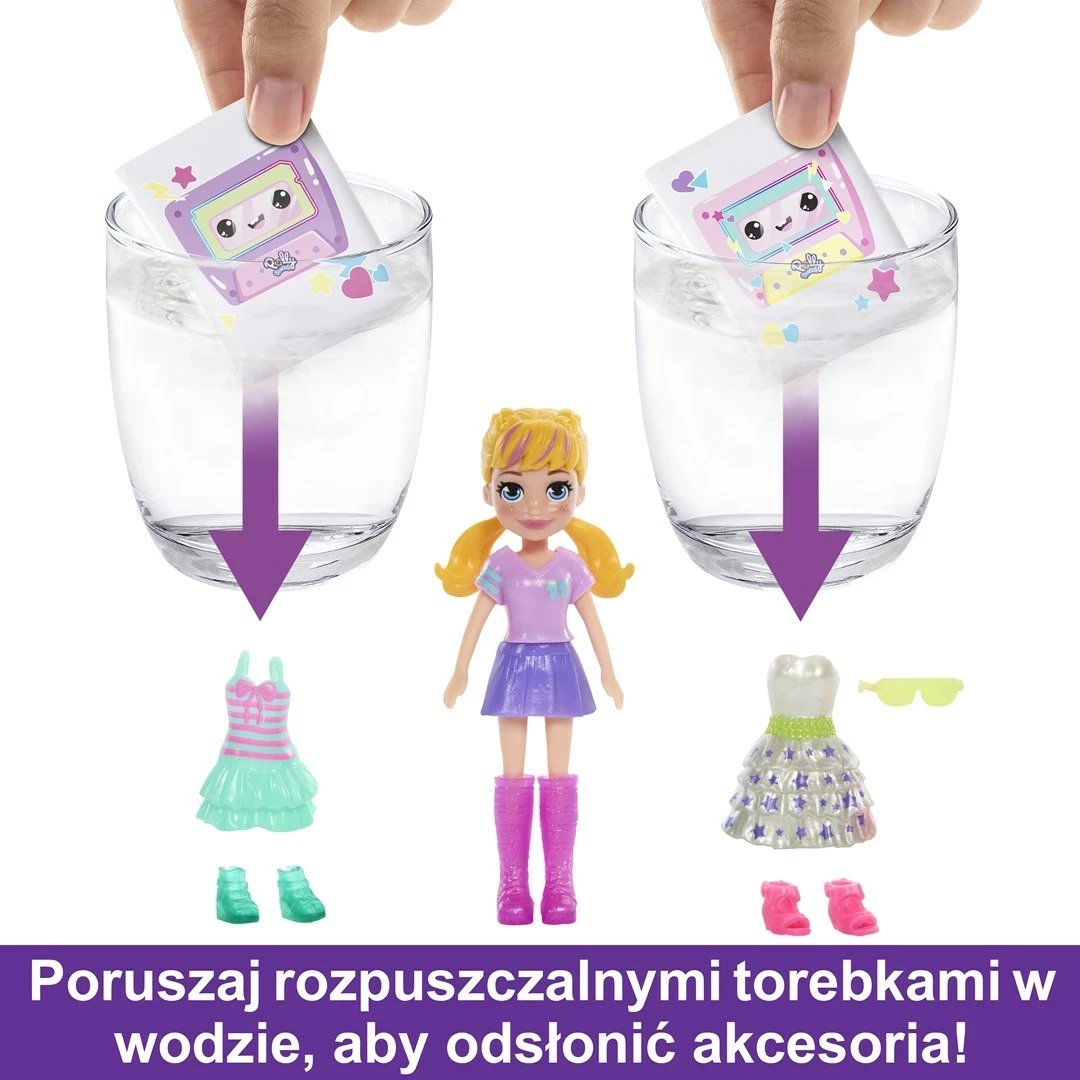 Set lojërash Polly Pocket Disco Dance Fashion Reveal, MATTEL, shumëngjyrësh