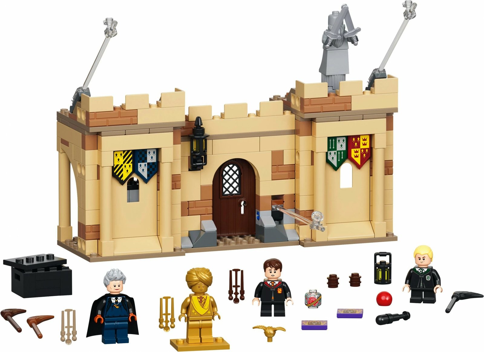 Set ndërtimi LEGO Harry Potter Hogwarts™: Mësimi i parë i fluturimit, 7 vjeç e lart, 264 pjesë, shumëngjyrësh