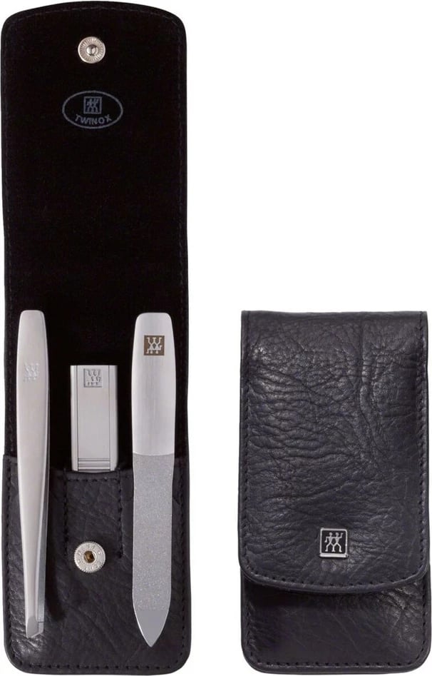 Set udhëtimi Zwilling Twinox, 3 pjesë, Lëkurë, Zi