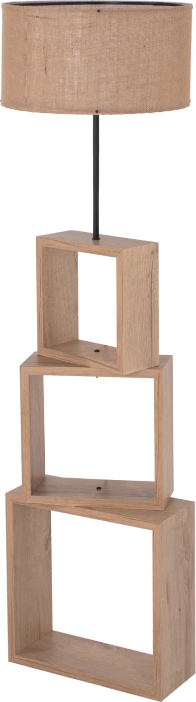Llampë dyshemeje, FH7608.03, MDF, ngjyrë Sonoma-Bezhë, Φ38x140Hcm
