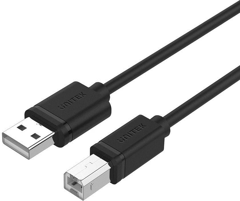 Kabllo USB Unitek Y-C421GBK, USB 2.0 A/B, 5m, e zezë