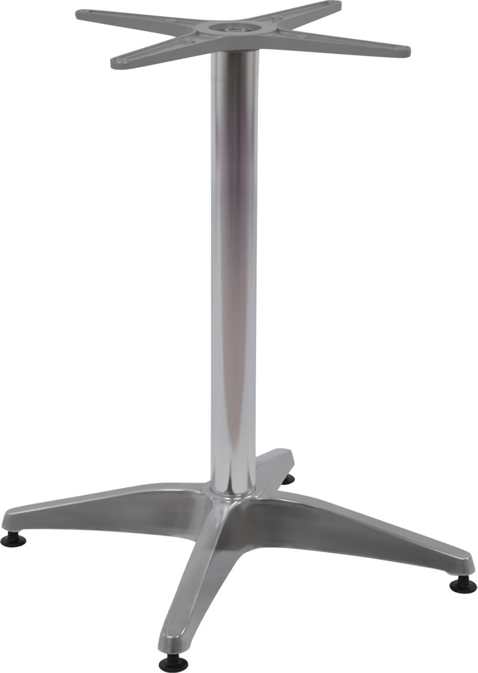 Bazë tavoline alumini 4 këmbë 65x65x70cm me kryq 48x48cm FH448.01 Kromuar