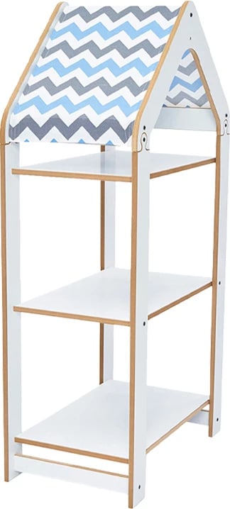 Raft Montessori Zoilen I pakoworld, bardhë-kaltër, mdf, 50x30x100cm