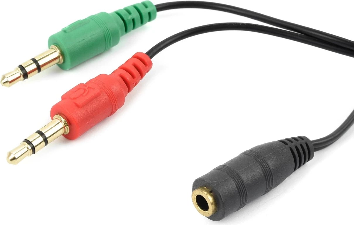 Adapter Audio Accura 2x miniJack - miniJack F/M, ngjyrë e zezë