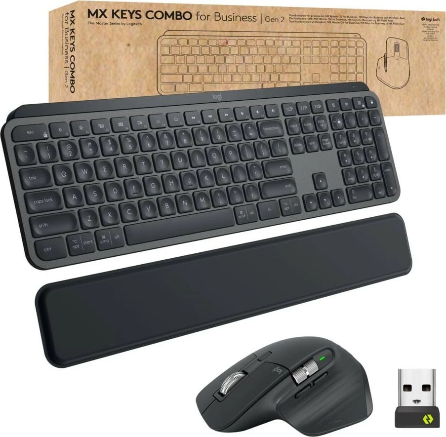 Set maus & tastierë Logitech MX Keys for Business Gen 2, hiri Layout German QWERTZ