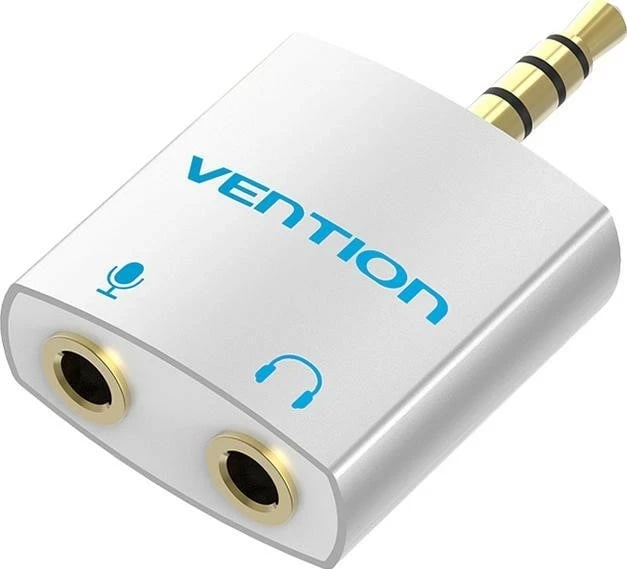 Adapter audio Vention mini Jack 3.5mm në 2x mini Jack 3.5mm, ngjyrë argjendtë