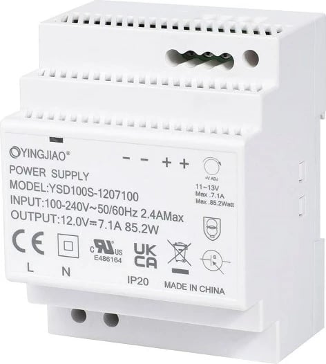 Furnizues energjie Yingjiao YSDS, 24V, 2.5A, 60W, Bardhë