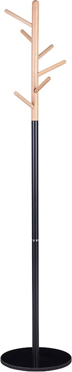 Stendë për pallto Marianna pakoworld metalike, ngjyrë e zezë-natyrale, D37x169cm