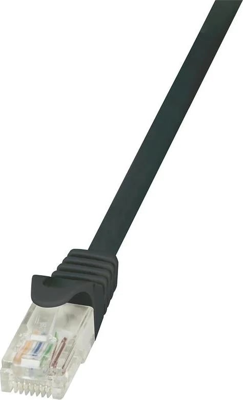 Kabllo patchcord LogiLink RJ-45 UTP, 0.50m e zezë