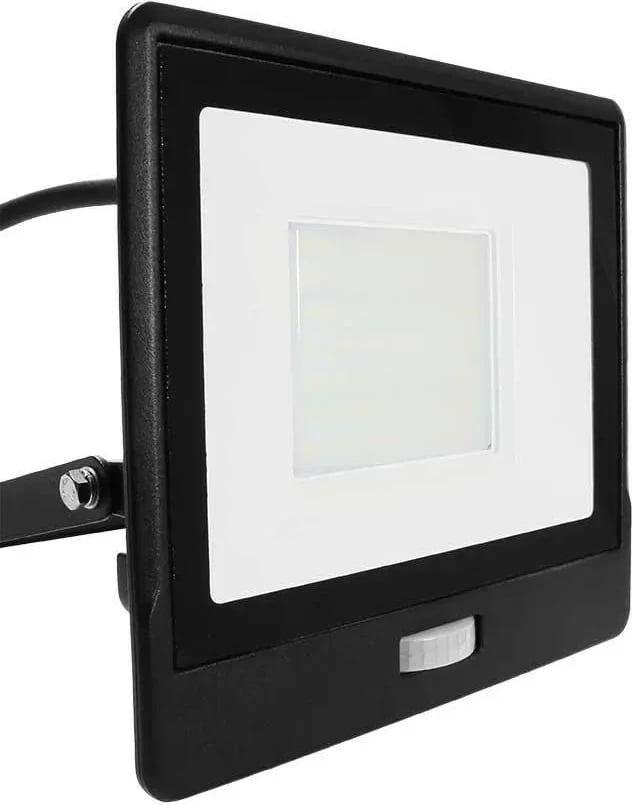 Projektor LED V-TAC VT-158S-1, 50W, 6400K, me sensor lëvizjeje, i zi