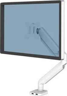 Monitorarm Fellowes Platinum, 2x USB-A Port, Bardhë