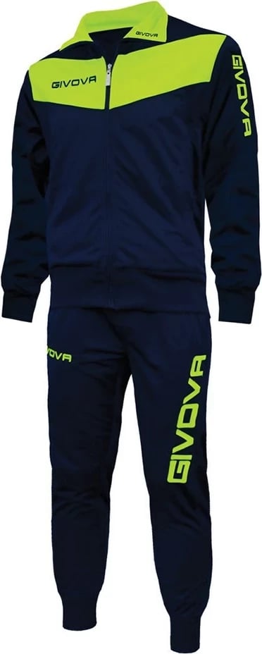 Tuta Givova Visa Fluo, navy-green, M