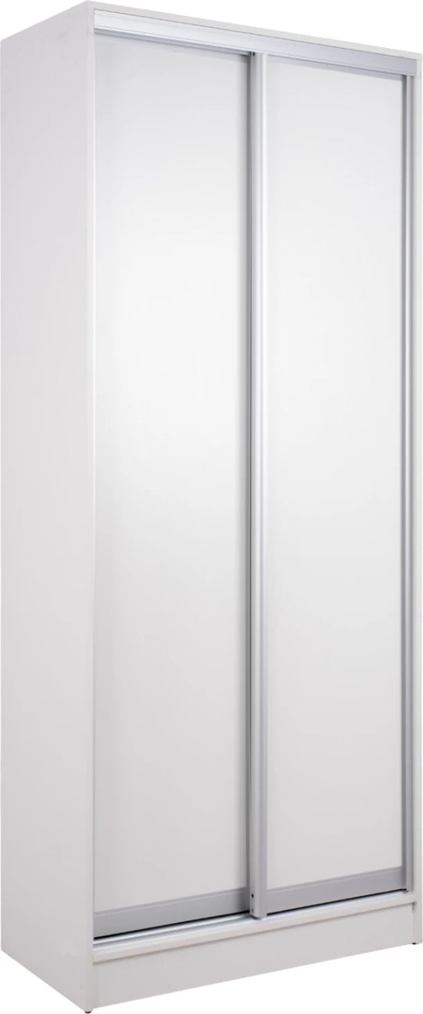 Dollap rrëshqitës, melaminë, 90x45x210 cm, i bardhë, 2 dyer, FH2436.03