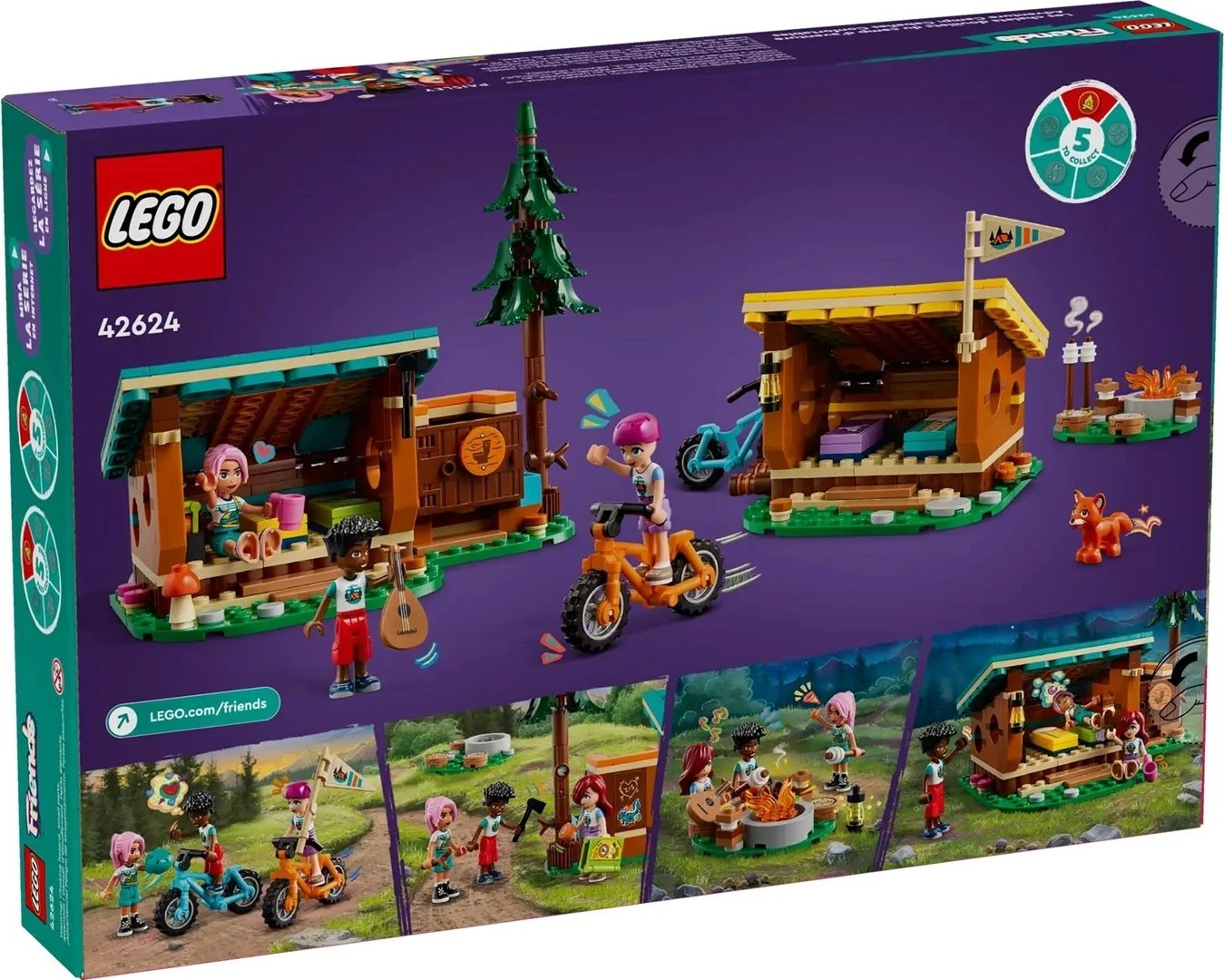 Blloqe LEGO Friends 42624 Adventure Camp Cozy Cabins