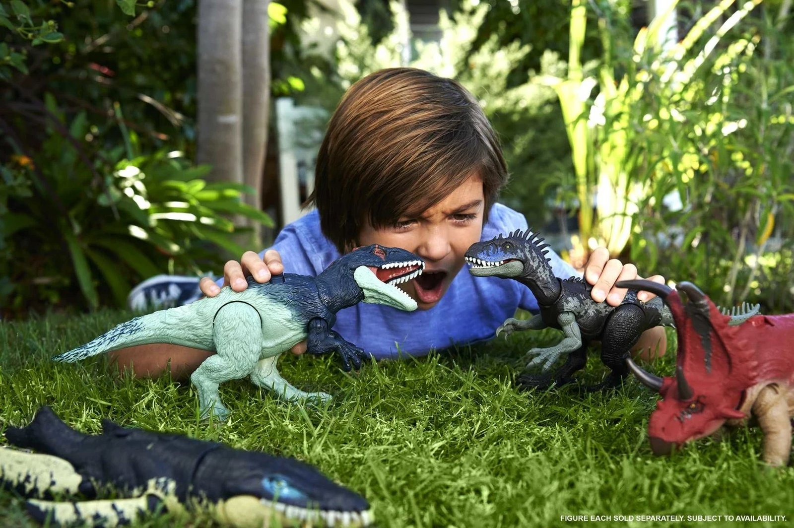 Lodër dinosaur Jurassic World WILD ROAR Eocarcharia, MATTEL, Jeshile