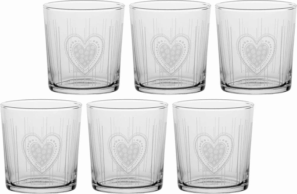 Set gotash LA PORCELLANA BIANCA Babila Heart, 350 ml, Transparent