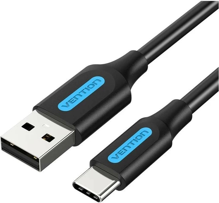 Kabëll USB Vention, USB 2.0 A në USB-C, 3m, i zi