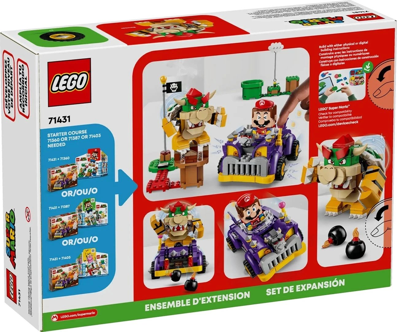 Set LEGO Super Mario 71431, Bowser's Muscle Car